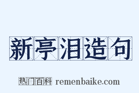 新亭泪造句是什么意思的图片
